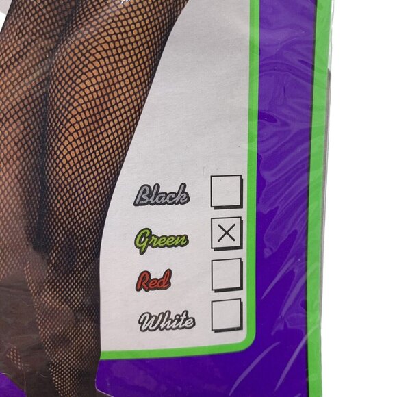 Sexy Green Fishnet Stockings Tights Cosplay Pantyhose Costume Gothic OS Fun - Picture 4 of 7